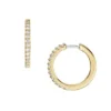 Ellis Pavé Glitz Gold-Tone Brass Hoop Earrings