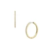 Ellis Pavé Glitz Gold-Tone Brass Hoop Earrings