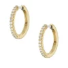 Ellis Pavé Glitz Gold-Tone Brass Hoop Earrings