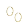 Ellis Pavé Glitz Gold-Tone Brass Hoop Earrings
