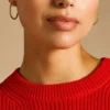 Ellis Pavé Glitz Gold-Tone Brass Hoop Earrings