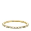 Ellis Pavé Glitz Gold-Tone Stainless Steel Band Ring