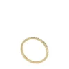 Ellis Pavé Glitz Gold-Tone Stainless Steel Band Ring
