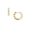 Ellis Pavé Glitz Gold-Tone Stainless Steel Hoop Earrings