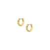 Ellis Pavé Glitz Gold-Tone Stainless Steel Hoop Earrings