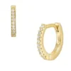 Ellis Pavé Glitz Gold-Tone Sterling Silver Hoop Earrings