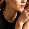 Ellis Pavé Glitz Silver-Tone Brass Hoop Earrings