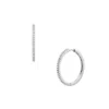 Ellis Pavé Glitz Silver-Tone Brass Hoop Earrings