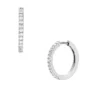 Ellis Pavé Glitz Silver-Tone Brass Hoop Earrings