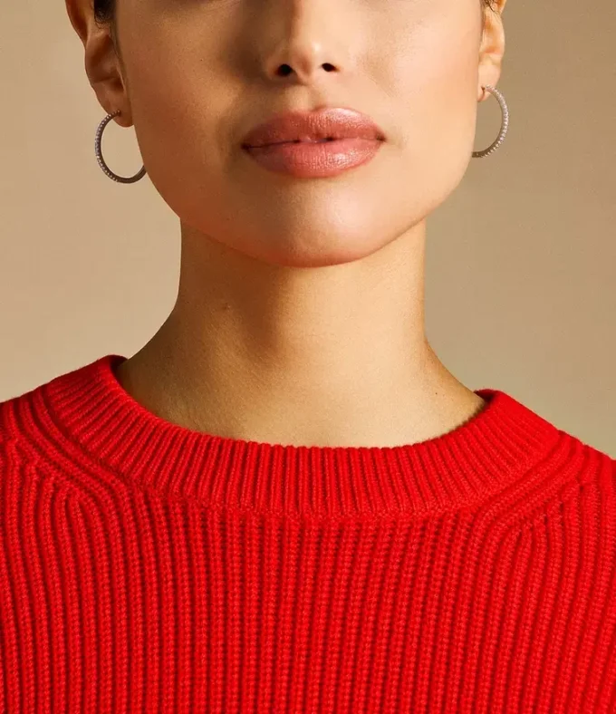 Ellis Pavé Glitz Silver-Tone Brass Hoop Earrings