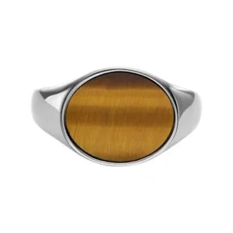 Ellis Signet Collection Brown Tiger’s Eye Signet Ring