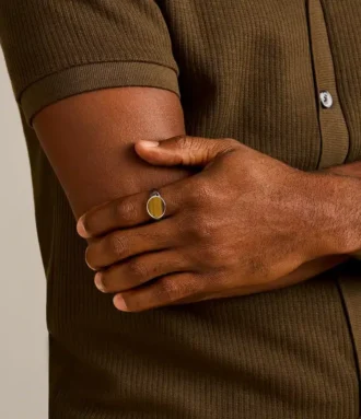 Ellis Signet Collection Brown Tiger’s Eye Signet Ring