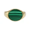 Ellis Signet Collection Green Malachite Signet Ring
