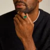 Ellis Signet Collection Green Malachite Signet Ring