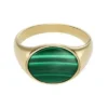 Ellis Signet Collection Green Malachite Signet Ring