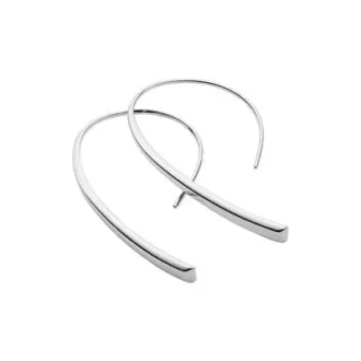 Ellis Stainless Steel Bevel Hoop Earrings