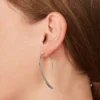 Ellis Stainless Steel Bevel Hoop Earrings