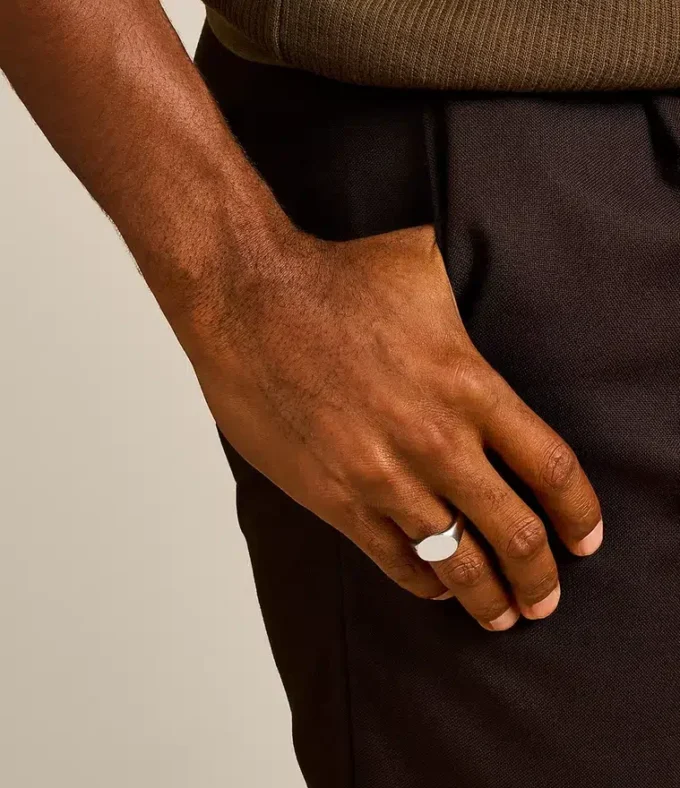 Ellis Stainless Steel Signet Ring