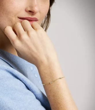 Ellis Toi Et Moi Gold-Tone Brass Station Bracelet