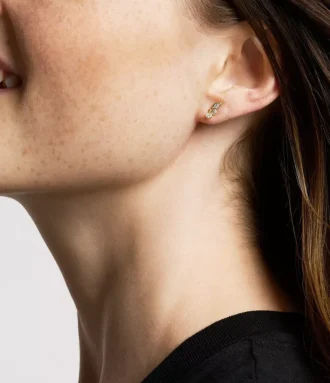 Ellis Toi Et Moi Gold-Tone Brass Stud Earrings