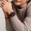 Everett Chronograph Brown Leather Watch