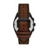 Everett Chronograph Brown Leather Watch