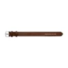 Everett Topstitch Brown Leather Strap Bracelet
