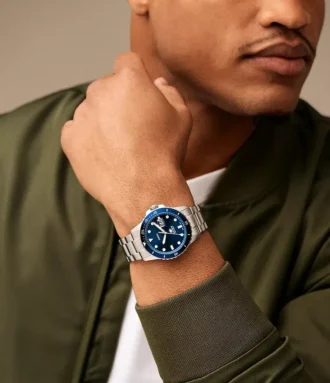 Fossil Blue Dive Three-Hand Date Stainless Steel Watch