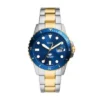 Fossil Blue Dive Three-Hand Date Two-Tone Stainless Steel Watch