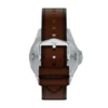 Garrett Multifunction Brown Leather Watch