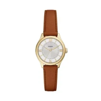 Gilmore Three-Hand Brown Leather Watch