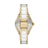Gilmore Three-Hand Date Gold-Tone and White Ceramic Watch
