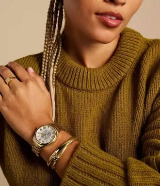 Gilmore Three-Hand Date Gold-Tone Stainless Steel Watch