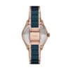 Gilmore Three-Hand Date Rose Gold-Tone and Navy Ceramic Watch