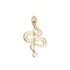Gold-Tone Stainless Steel Snake Pin Brooch