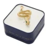 Gold-Tone Stainless Steel Snake Pin Brooch