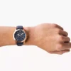 Grant Chronograph Navy Leather Watch