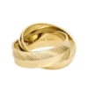 Harlow Interlocking Links Gold-Tone Stainless Steel Band Ring