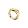Harlow Interlocking Links Gold-Tone Stainless Steel Band Ring