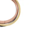 Harlow Interlocking Links Tri-Tone Stainless Steel Band Ring