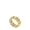Harlow Linear Texture Chain Gold-Tone Stainless Steel Band Ring