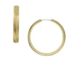 Harlow Linear Texture Gold-Tone Stainless Steel Hoop Earrings