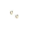 Harlow Linear Texture Gold-Tone Stainless Steel Hoop Earrings