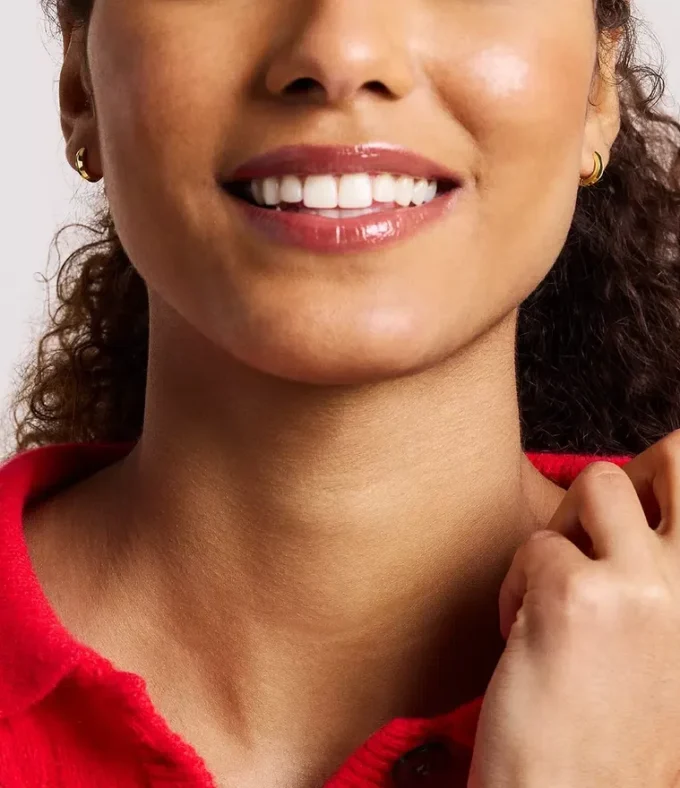 Harlow Linear Texture Gold-Tone Stainless Steel Hoop Earrings