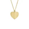 Harlow Linear Texture Heart Gold-Tone Stainless Steel Pendant Necklace