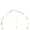 Harlow Linear Texture Heart Gold-Tone Stainless Steel Pendant Necklace