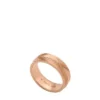 Harlow Linear Texture Rose Gold-Tone Stainless Steel Band Ring