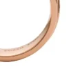 Harlow Linear Texture Rose Gold-Tone Stainless Steel Band Ring