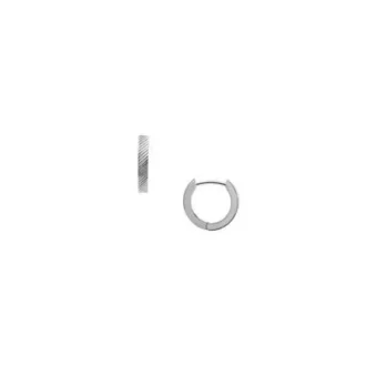 Harlow Linear Texture Stainless Steel Hoop Earrings