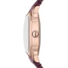Harlow Three-Hand Burgundy Croco Leather Watch
